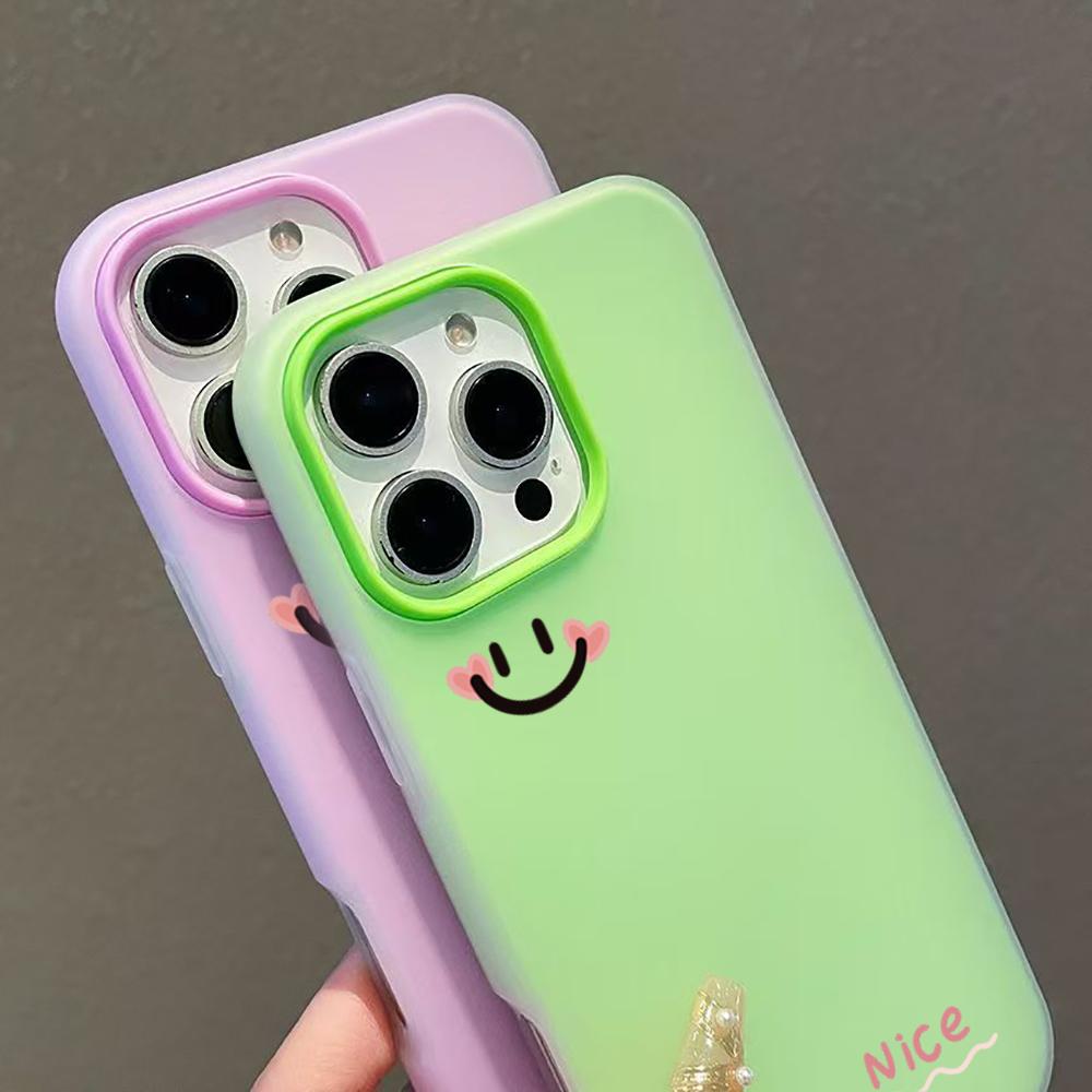 Sweet Blush Smile Face Phone Case For iPhone 17 16 Plus 15 14 11 12 13 Pro Max Air 16E X XS XR 7 8 Plus SE 2022 Protective Cover