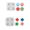 4 Cavities Floral Silicone Candle Molds Easy Demolding Silicone Baking Mould for Candle Soap Chocolate and Resin Casting