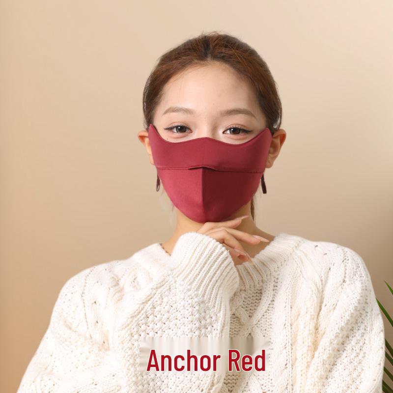 Women's High-Value Windproof & Warm Face Cover for Riding, Autumn/Winter Sun Protection, Washable Sponge Mask