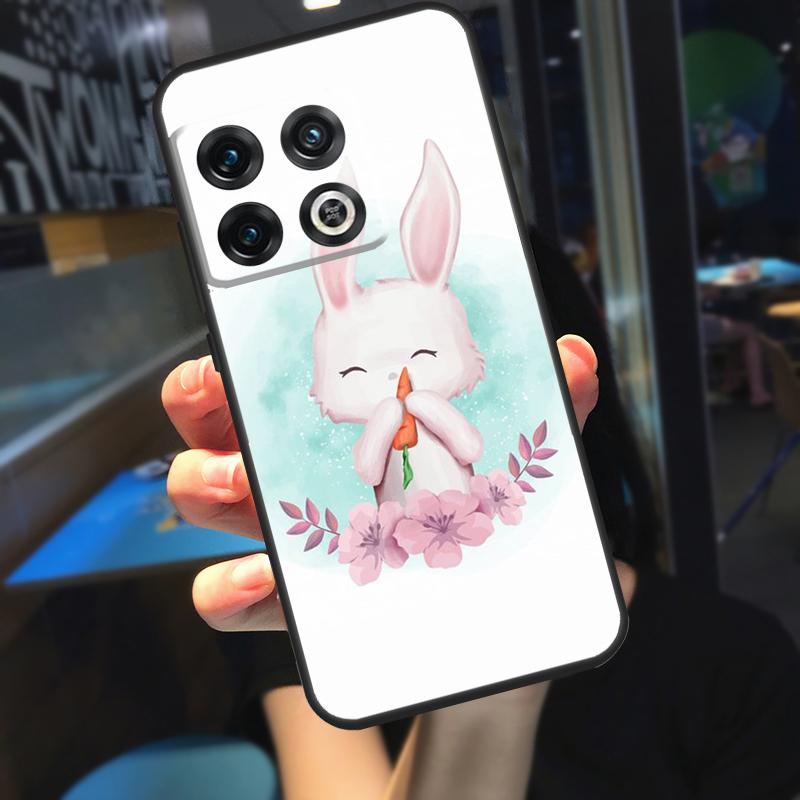 Cute Bunny Rabbit Funda For OnePlus 12R 13 R 12 11 9 10 Pro 8T 9RT 10T OnePlus Nord 4 CE 2 3 Lite N20 N30 Case