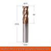 Taiwan 60° Tungsten Carbide 4-Flute Coated End Mill for Steel CNC Machining