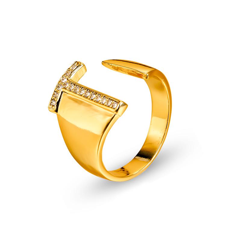26 English Alphabet Adjustable Women's Fashion Rings