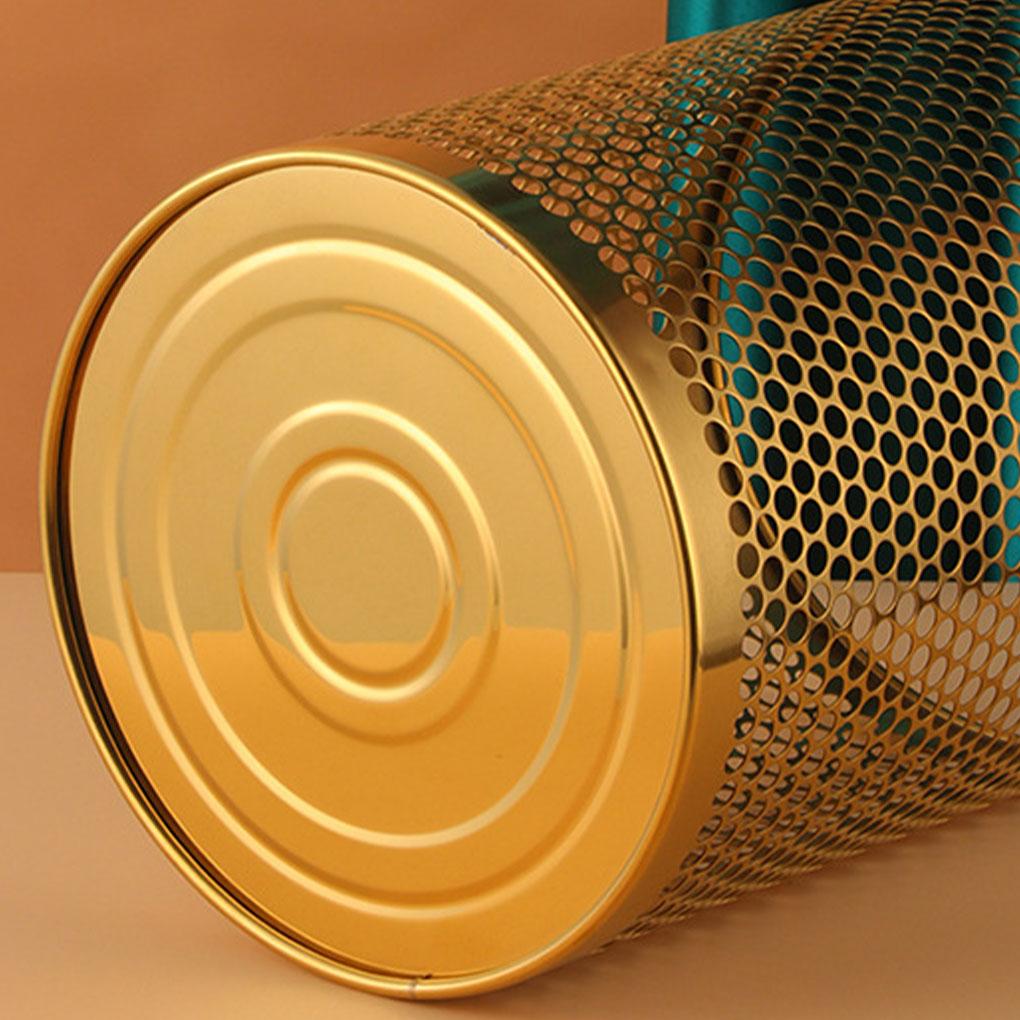 Stylový koš na papír z nerezové síťoviny pro moderní vzhled Velkokapacitní kovový zlatý odpadkový koš Iluzorní barva