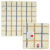 Nishio Imabari Towel Certified Hand Made In Checkered Imabari Towel Towels, Men's, 3-Piece Set, Japan, 100% Cotton, 25cm, Double-Sided Pile,