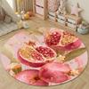 Retro Round Moon Multicolor Carpet, Non-Slip Floor Mat for Dining Room