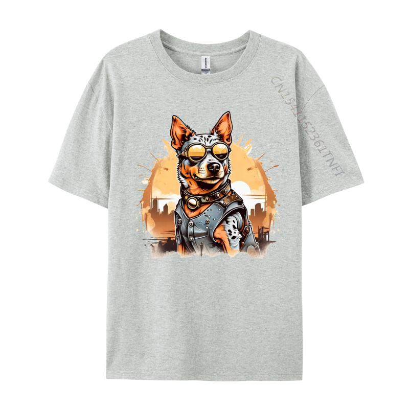 Australische Hütehunde T-Shirt für Männer Lustig Haustierliebhaber Cooles Print-T-Shirt Grafische T-Shirts Herren Baumwolle Geschenk