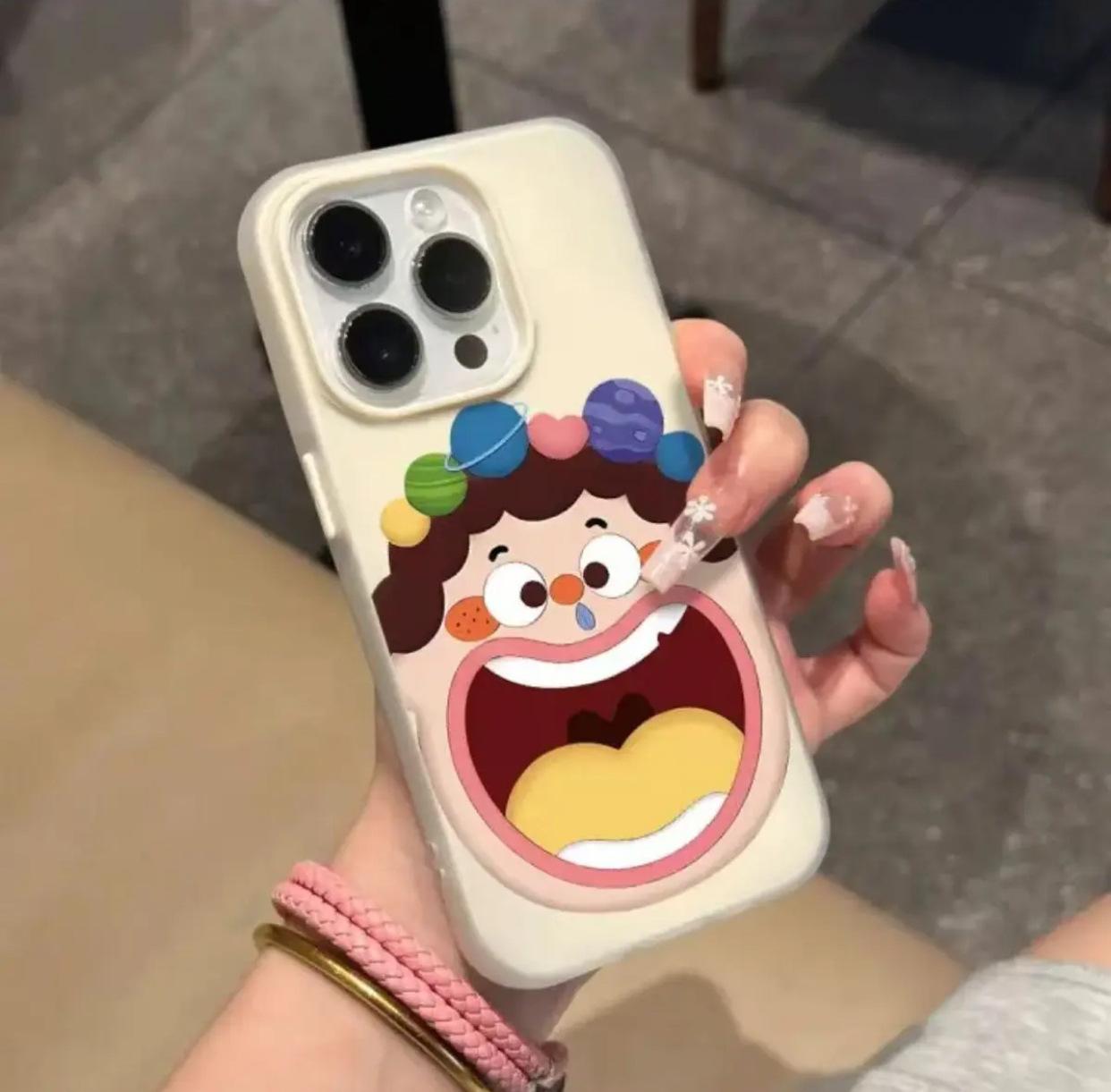 Cartoon Big Mouth for Phone16promax for Apple 14pro Will Not Hit The Phone Case 15 New Model 13 Full For Apple 16E