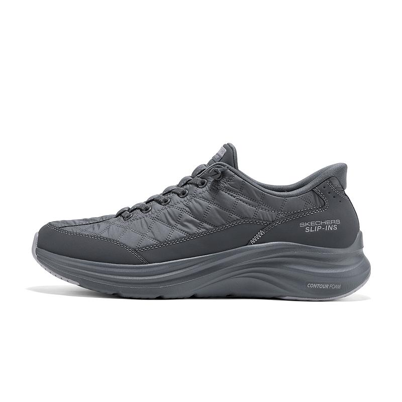 Skechers Slip-Ins Cloud Feel Shoes Men Sneakers Charcoal 232619-CHAR 39.5
