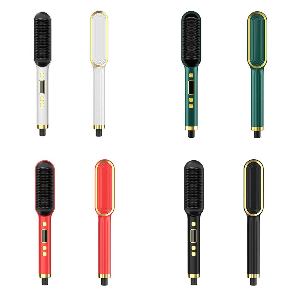 

Светодиодный дисплей Выпрямитель для волос Расческа Керамическая Температура Анион Щетка для завивки волос 2 в 1 Горячая расческа