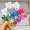 2Pcs Kids Glitter Pentagram Elastic Hair Bands Children Kawaii Hair Ties Rope Ring New Headwear Girls Hair Accessories