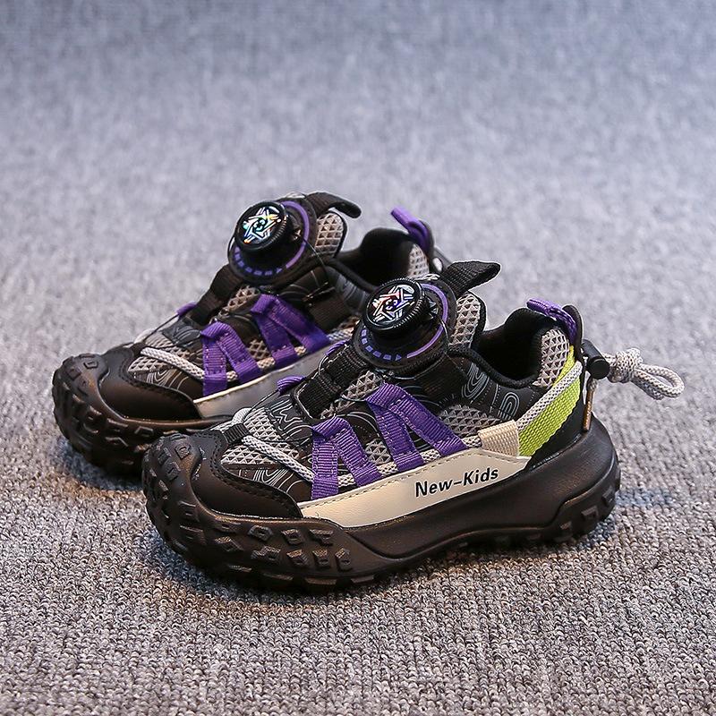 

Boys twist-button sneakers2026New autumn girls college-style running shoes, children s casual shoes, Korean style 31-36Code one hand6Double чорний
