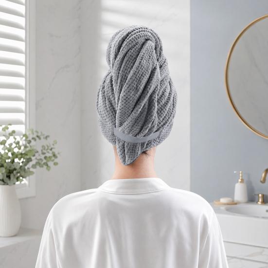 Hair Drying Towel, High-Density Coral Velvet Fabric Hair Wrap, Large Size Super Absorbent Hair Towel for Curly Hair