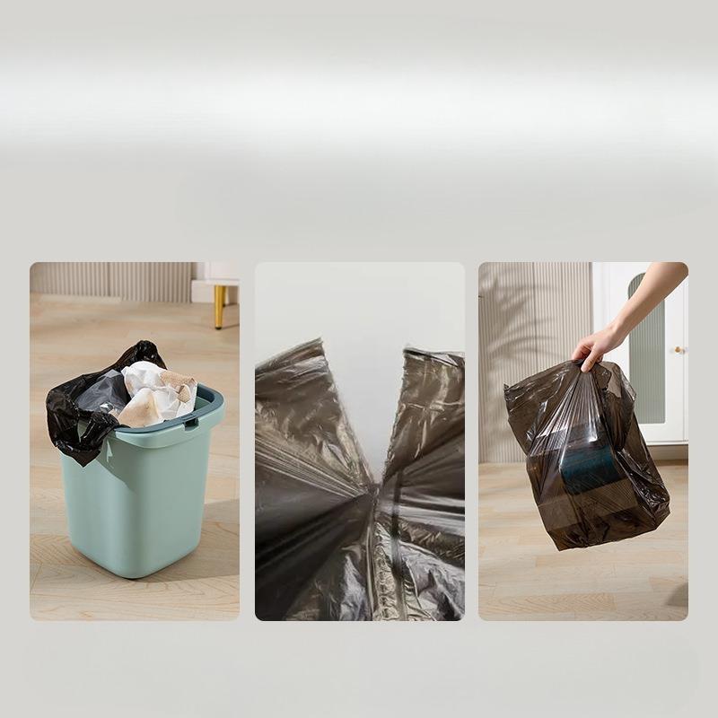 Non-tear Extraction Garbage Bag Household Drawstring Portable Thick Kitchen Office Black Extra Thick Large Bag