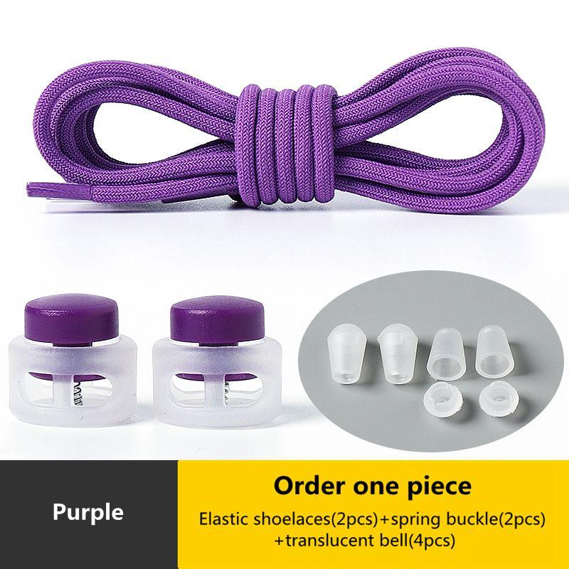 Elastic Round Lock Shoe Laces No Tie Shoelace Children's Sneakers Shoelaces Without Ties Kids Adult Laces for Shoes Shoestrings