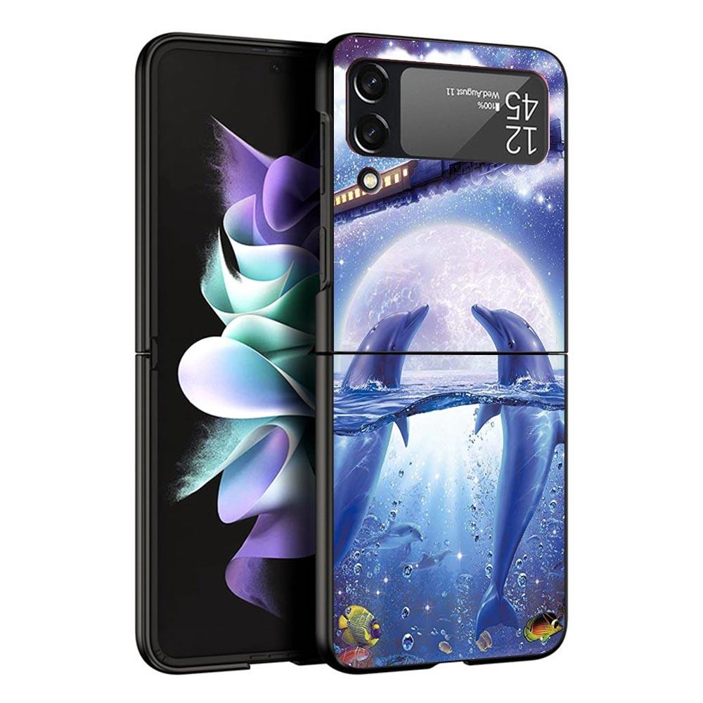 

Ocean Animal Cute Dolphin Case For Samsung Galaxy Z Flip 7 6 5 4 3 z Flip7 Flip6 Flip5 Flip4 5G Phone Cover Flip3 Folding Coque Samsung Z Flip 5