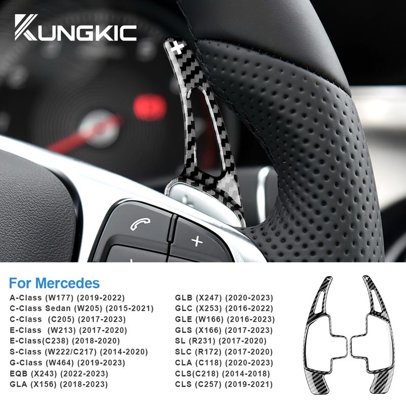 Car Steering Wheel Shift Paddle Shifter For Mercedes Benz A B C E GLE Class W176 W205 W246 C117 W218 Extended Carbon Fiber ABS