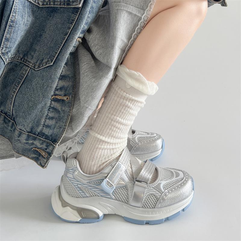 Round Head Shows Small Height and Platform Dad Shoes for Women's 2025 New Models, Light and Breathable In Summer, Ugly and Cute, Sports and Leisure