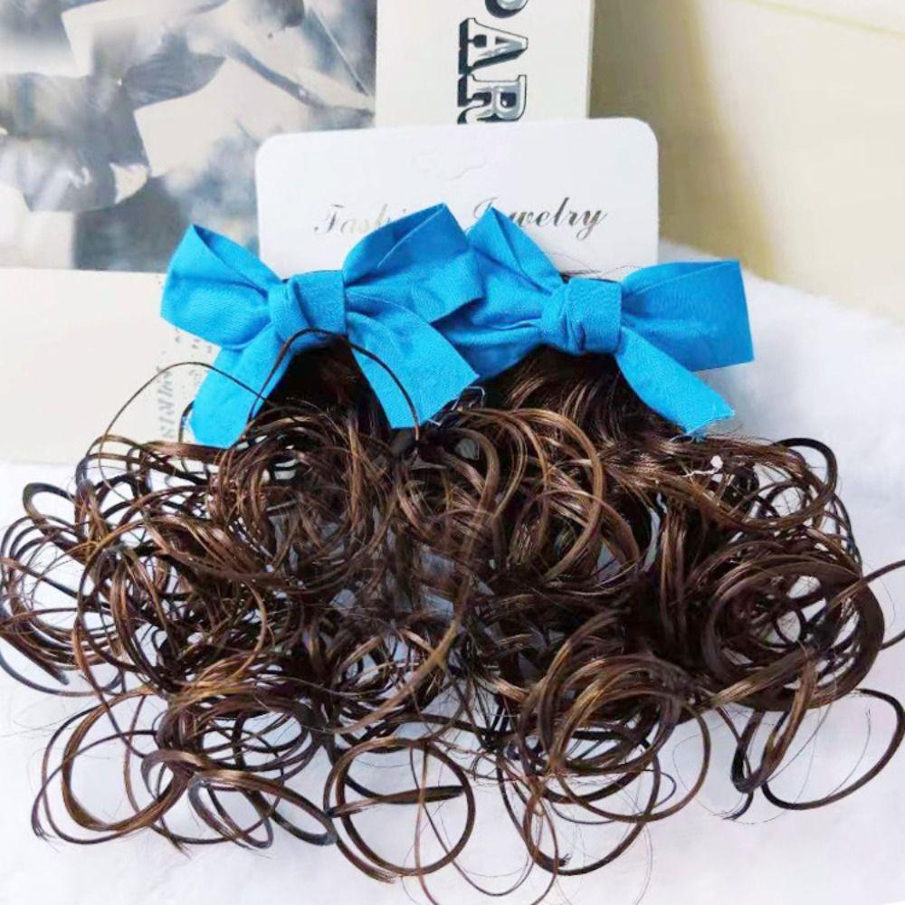 Girls Princess Party Baby Wig Hairpin Children's Bow Wig Hair Accessories Bowknot Hairclip