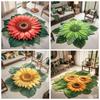 Soft Sunflower Mat Special-shaped Bathroom Floor Mat  for Living Room Tea Table Bedside
