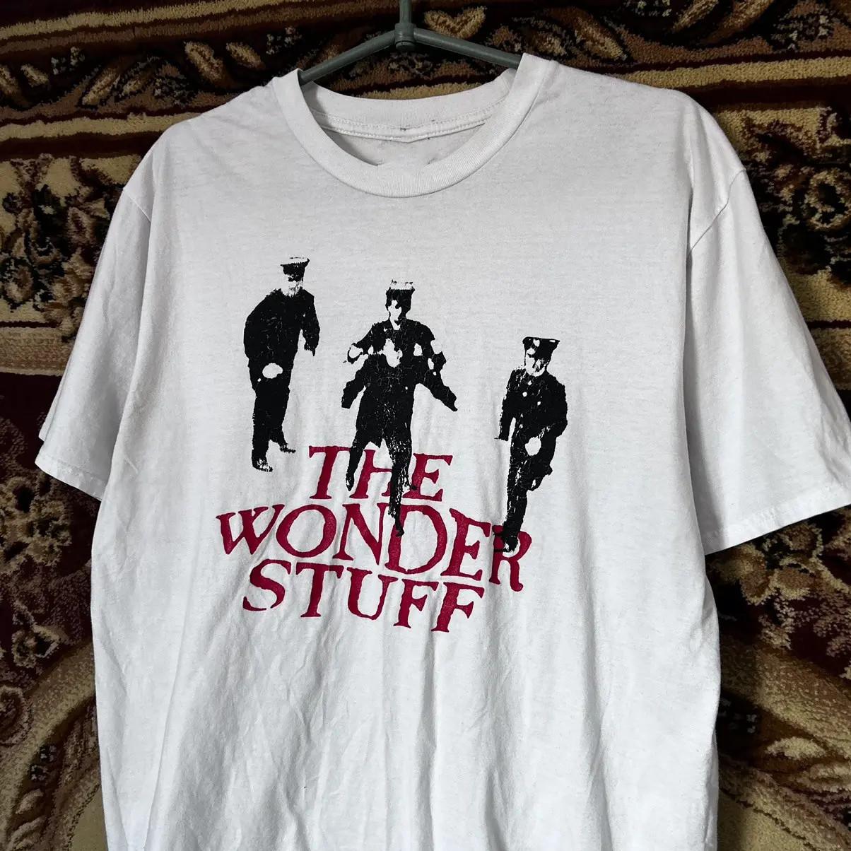 Retro THE WONDER STUFF Band Music Lover Cotton White T Shirt All Size TU834 XL