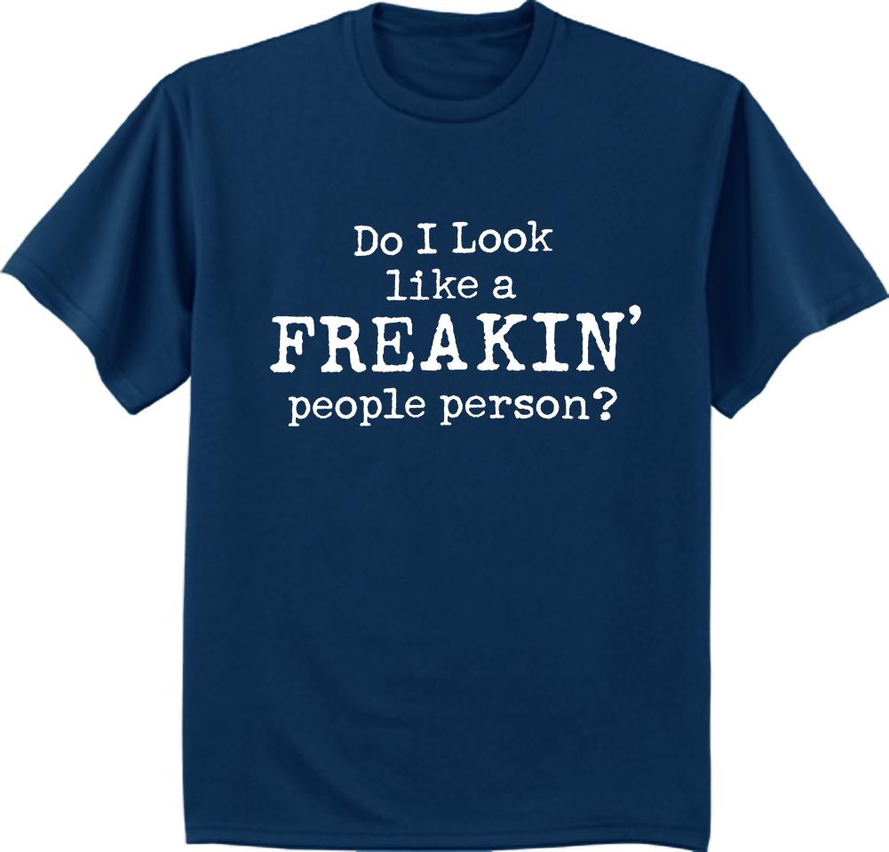 Mens t-shirt funny shirt saying freakin people person funny t-shirts for men S