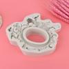 Pink Color Silicone Fondant Mold 3D Sculpted Pattern Chocolate Mould Baking Decor Tool  Baking Use