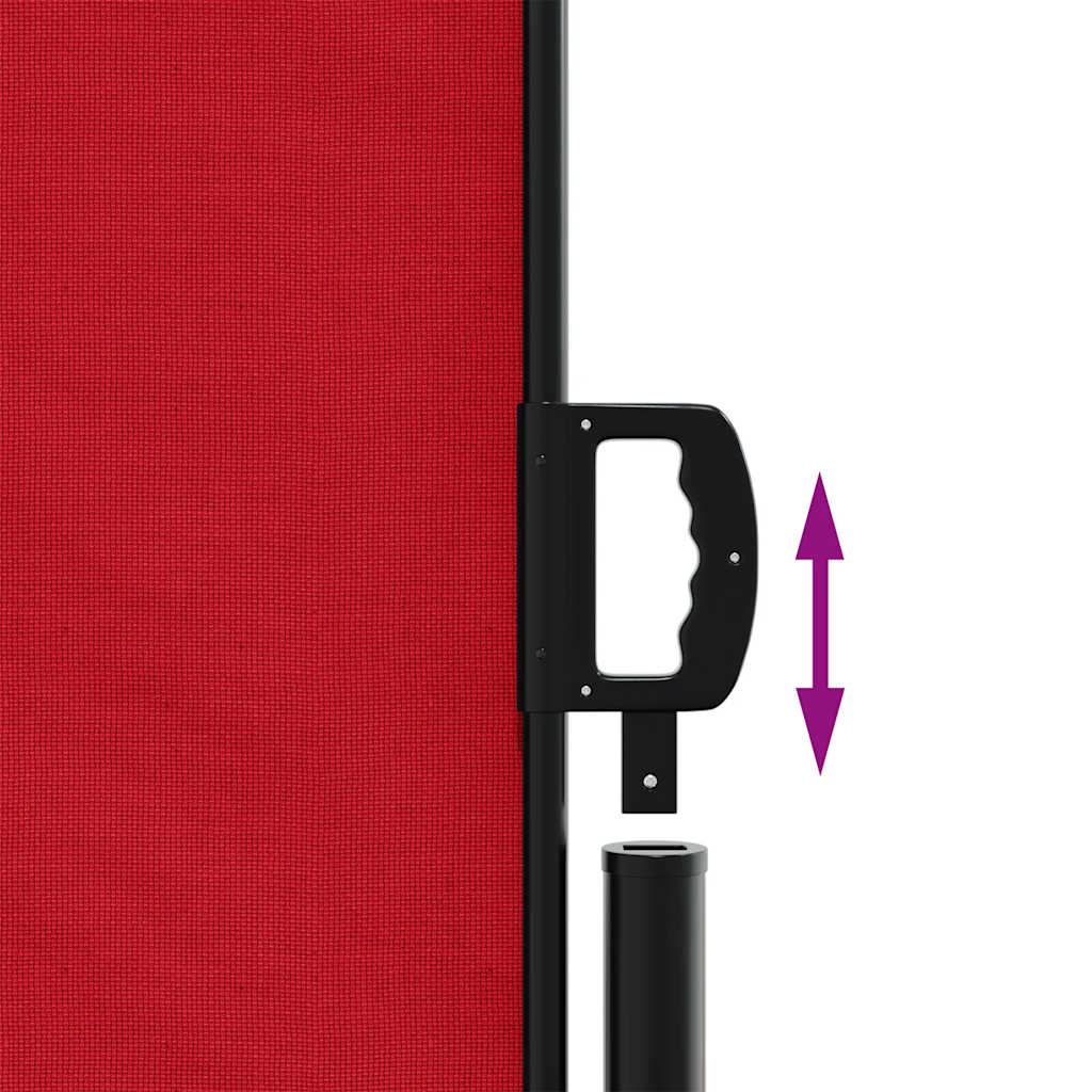 Retractable Side Awning Red 120 X 1000 Cm