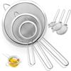 3Pcs/Set Super Wire Extra Fine Mesh Strainer with Handle, Sifter Metal Strainer Set, Stainless Steel Sieve Fine Mesh Strainers