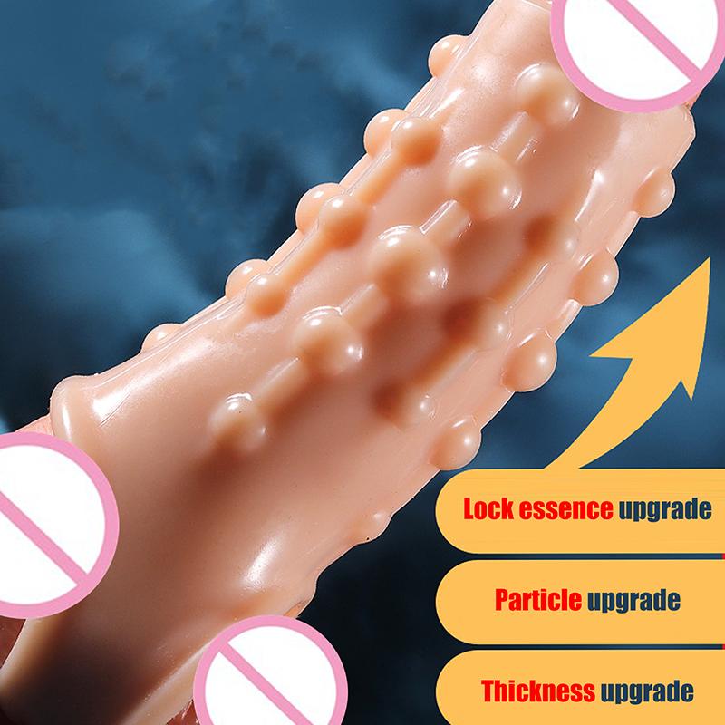Adult Penis Ring Extension Sleeve Reusable Male Cock Rings for Ejaculation Delay Male Sex Toys No Vibrator Required