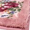 Senko Queen Rose Long Toilet Mat, Approx. 75 x 60 cm, Pink, Antibacterial and Odor Resistant, Made in Japan, 35513