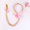 Long Braids Headband for Little Girl Crown Headhoop Queen Headpiece Kids Weaving Braids Hairhoop Party Accessories