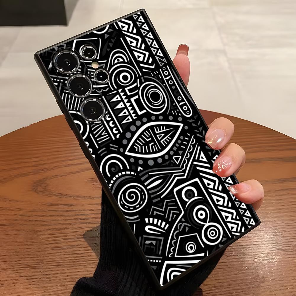 

African Wax Print Phone Case For S23 Samsung S25 S24 Ultra S22 S20 Fe S21 Plus Galaxy A54 A34 A24 A53 A14 Cover Samsung s22