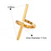 Yori elicate Stainless Steel One-Word Geometric Open Ring High Quality Finger Ring Gift for Women Exquisite Jewelry