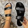 Women's Shoes 2026 Hot Sale Basic Women's Slippers Fashion Peep Toe Casual Slippers Women Summer Plus Size Solid  Flat Slippers