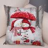50 Style Merry Christmas Cushion Cover Decor Cute Cartoon Santa Claus Snowman Pillow Case Soft Plush Pillowcase for Sofa Home