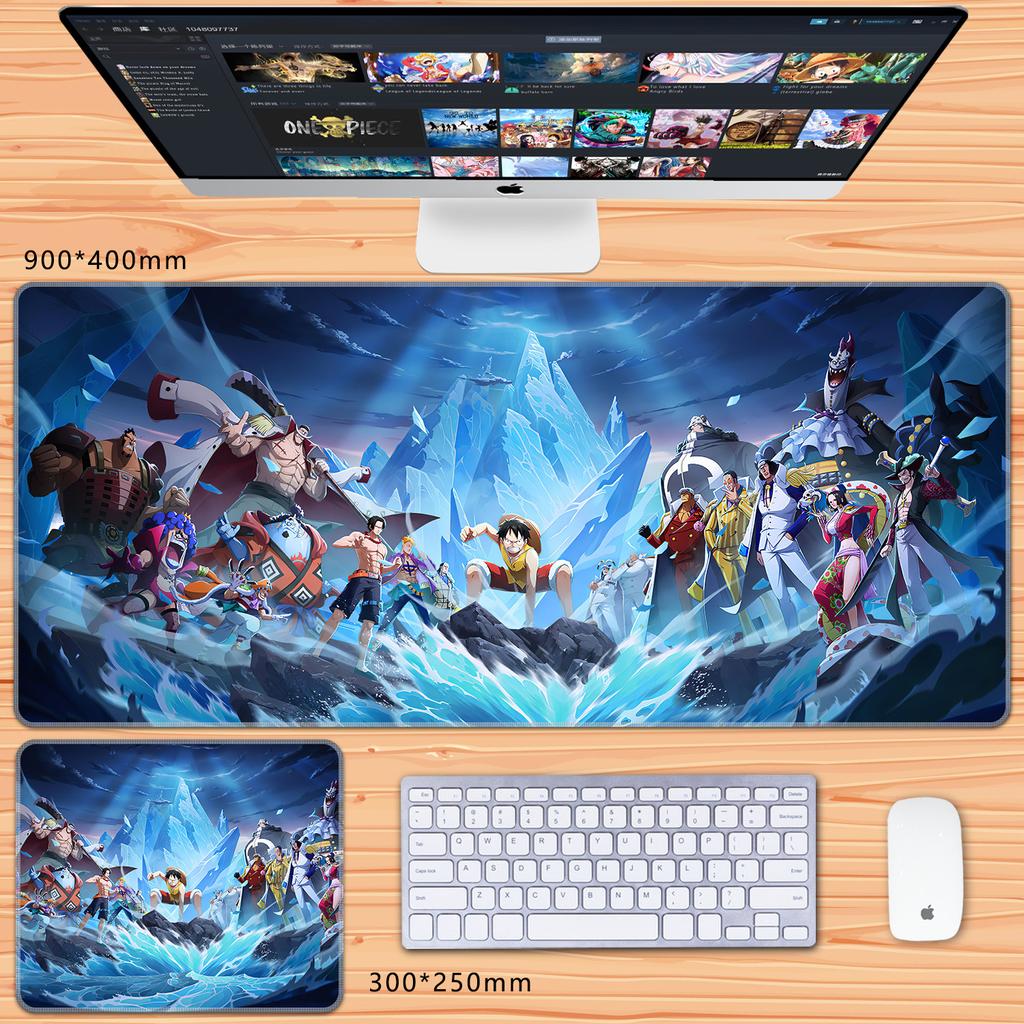 Cute Decorative Wallpaper One Piece Leather Mouse Pad Large Size Anime Boys Zoro Office Non-Slip and Dirt-Resistant Keyboard Mat