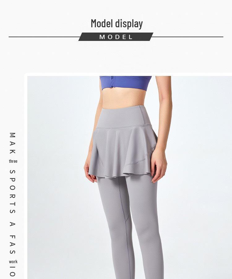 Two-Piece High-Stretch Workout Skirt Shorts for Women - High Waist Yoga Pants for Outdoor Sports