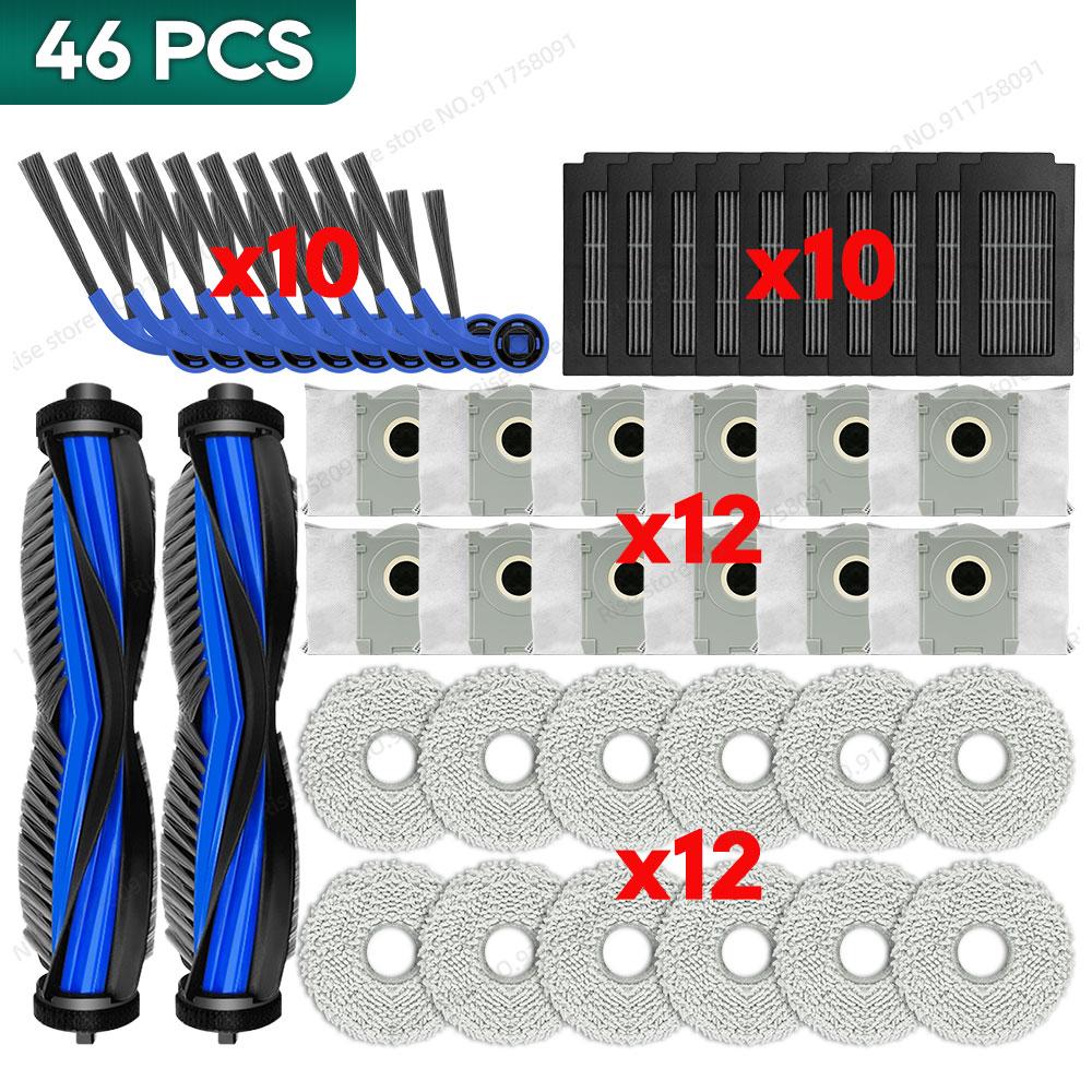 Compatible for Ecovacs T30C / T30C Omni  Accessories Main Brush Hepa Filter Mop Cloth Dust Bag, Not for T30C Pro Omni