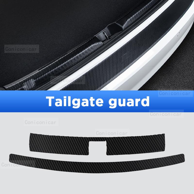 For CHERY JAECOO J7 -2025 Tailgate Guard Door Sill Pedal Carbon Fibre Texture Accessories Leather PU Styling Car Sticker