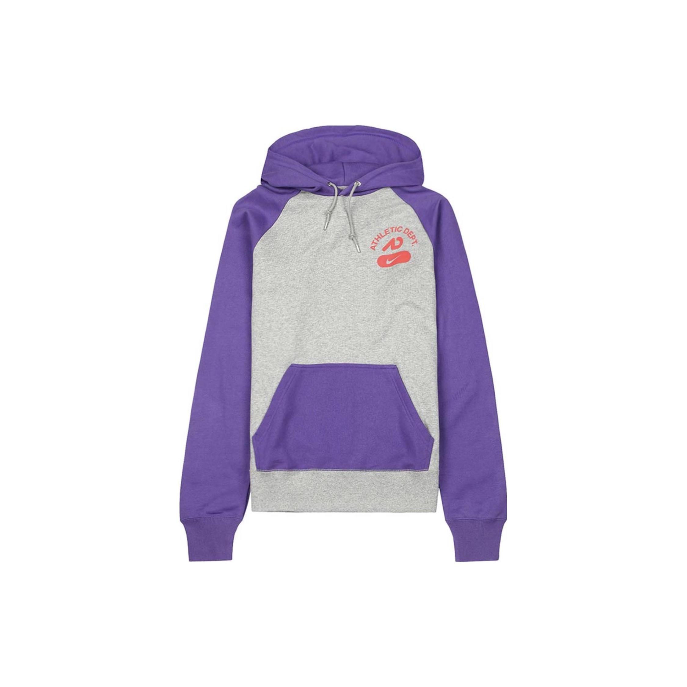 Nike Logo Athletic Daily Casual Hoodie Purple Grey Men s 403978-066 XL