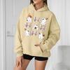 Damen Casual Mode Bequemes Rundhals-Sweatshirt mit Kapuze, langen Ärmeln und Halloween-Print