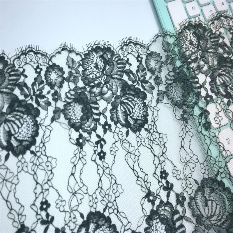 3m x 24cm Chantilly Lace, Non-stretch French Eyelash Lace Trim for Lingerie, Bra, Underwear, Lingerie, Dress, Garment, Sewing & Crafting