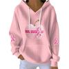 Women's Loose And Comfortable Drawstring V-neck Long Sleeved Floral Print Hoodie