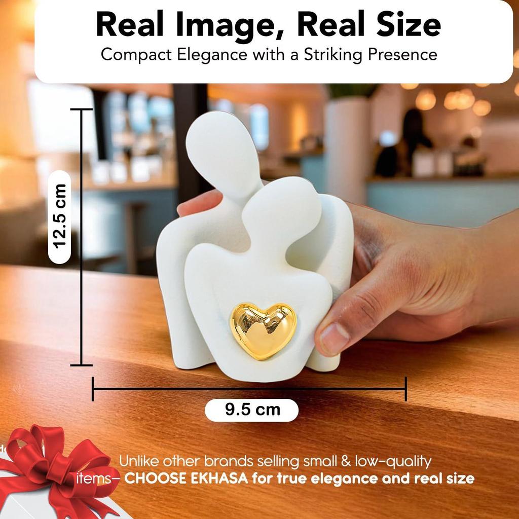 Nostrae (Bigger Relevant Size) Cute Couples Show Pieces for Home Decor Bed Room Decorative Items | Romantic Love Showpieces