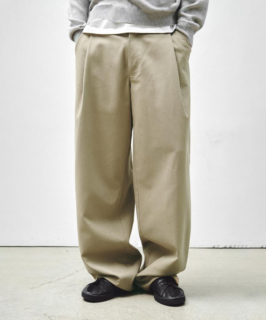 INTEMPOMOOD Long Pleated Chino Pants: 3 Colors