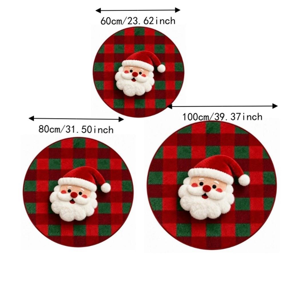 Santa Claus Christmas Rug 2D Flat Printed Christmas Doormat New Year Xmas Home Decor Outdoor