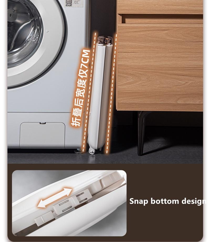 Plastic Folding Laundry Basket Wall-mounted Removable Large Capacity Clothes Storage Rack Bathroom Organizer Accessories