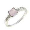 Sølvring 'Sissi' rosa hvit (rhodiumbelagt)