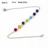 Seven-Color Stone Bead Pendant Yoga Mala Necklace with Charm