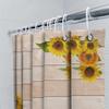 Modern Farmhouse Style Sunflower Bath Shower Curtain Waterproof Polyester Fabric Decorative Printing For Bathroom Accessories Se